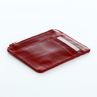 Визитница кожаная, TEXTURA, 8 карт, цвет красный