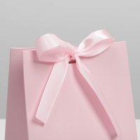 Пакет подарочный с лентой, упаковка, &laquo;Розовый&raquo;, 13 х 19 х 9 см