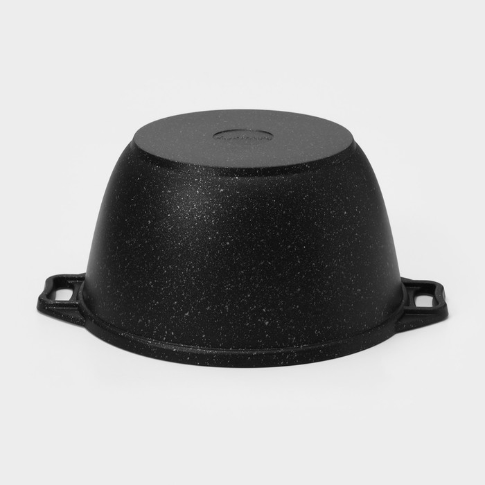 Казан с крышкой-сковородой, 4 л, литые ручки, антипригарное покрытие, цвет чёрный Казан с крышкой-сковородой, 4 л, литые ручки, антипригарное покрытие, цвет чёрный