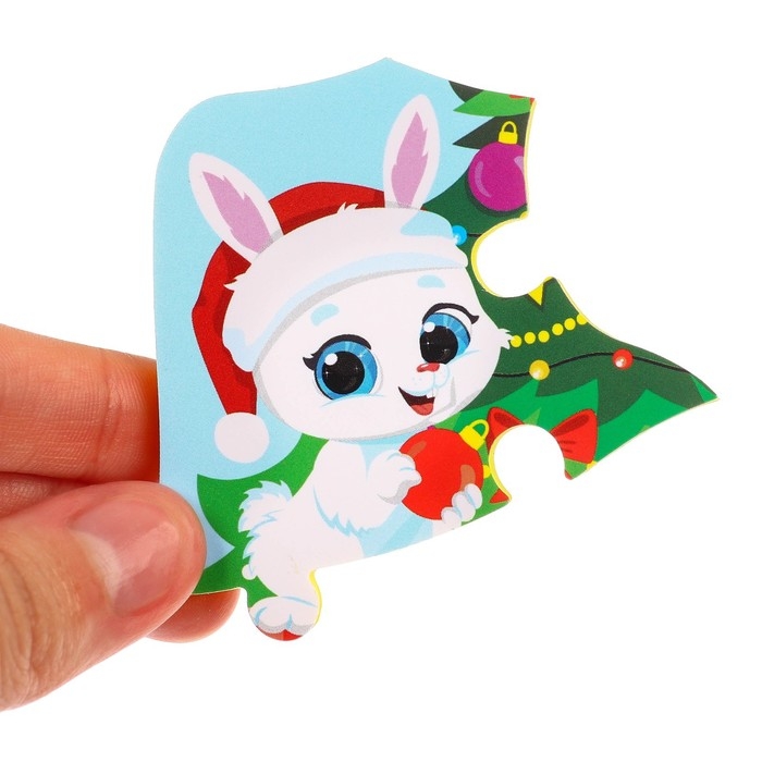 Макси - пазлы игрушка для игры в ванне &laquo;Новогодняя ёлочка&raquo;, 7 деталей, EVA