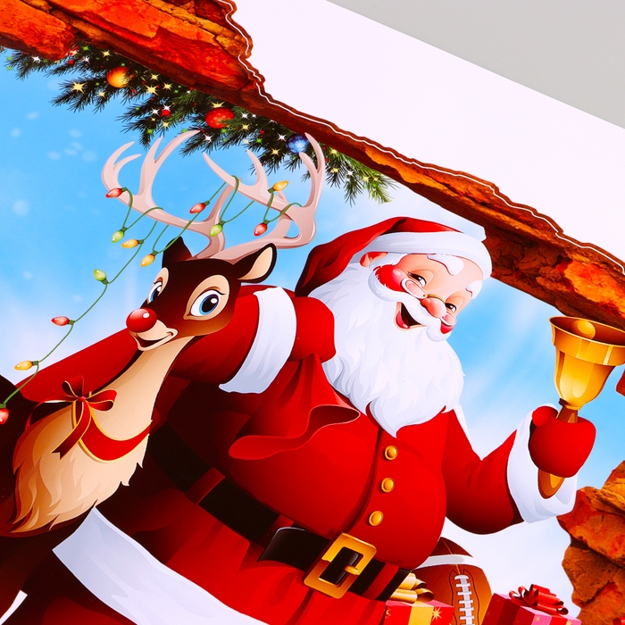 Наклейка 3Д интерьерная Новый год 70*50см