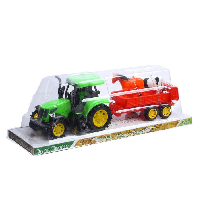Трактор инерционный &laquo;Фермер&raquo; с прицепом и животными