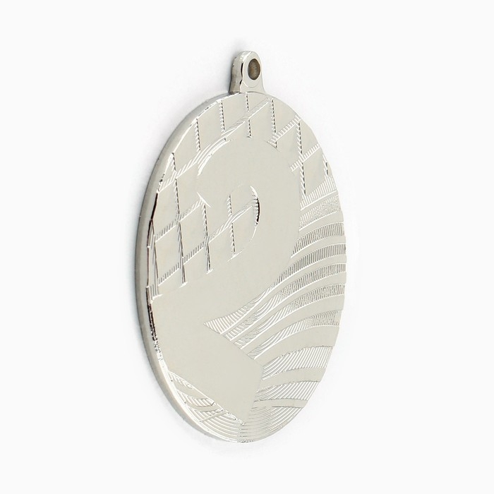 Медаль призовая 002 диам 5см. 2 место. Цвет сер. Без ленты