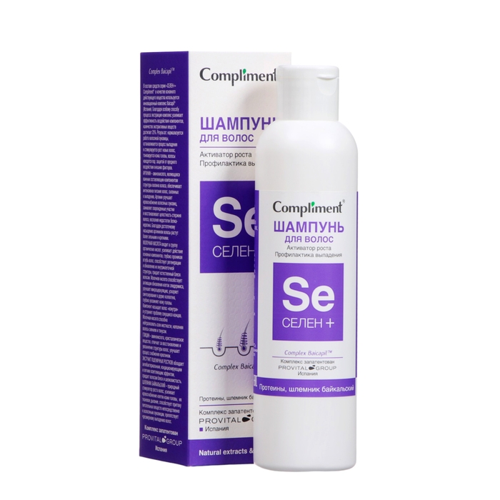 Шампунь Compliment &laquo;Селен+&raquo;, активатор роста волос, 200 мл