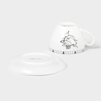 Новогодняя чайная пара Доляна «Волшебная сказка», 2 предмета: чашка 210 мл, блюдце d=15 см, фарфор, цвет белый Новогодняя чайная пара Доляна «Волшебная сказка», 2 предмета: чашка 210 мл, блюдце d=15 см, фарфор, цвет белый