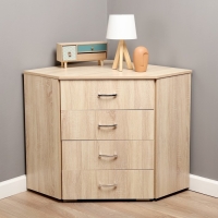 Комод угловой, 780х780х820, сонома Комод угловой, 780х780х820, сонома