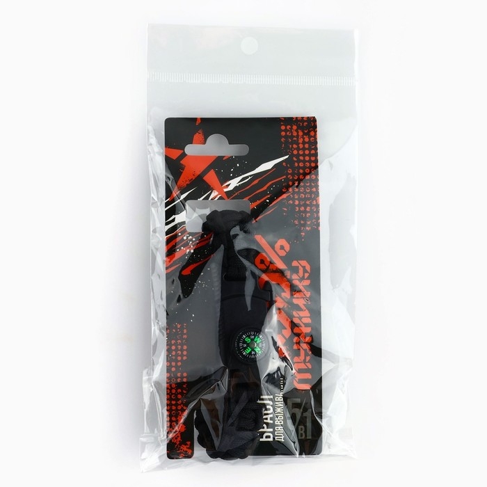 Браслет для выживания «100% мужику», 26 х 2,5 см. Браслет для выживания «100% мужику», 26 х 2,5 см.