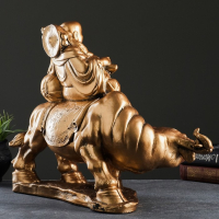 Фигура "Хоттей на буйволе" бронза, 23х47х36см Фигура "Хоттей на буйволе" бронза, 23х47х36см