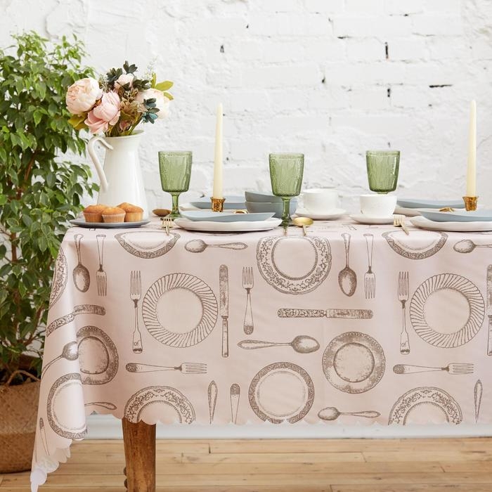 Скатерть Доляна &laquo;Приданое&raquo; 140&times;180 см, 100% п/э