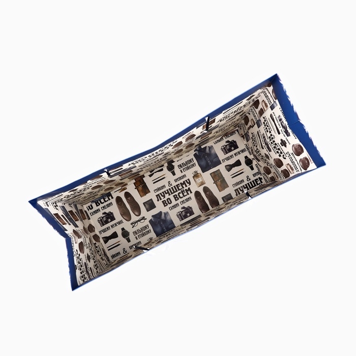 Пакет ламинированный двухсторонний &laquo;Лучшему&raquo;, с тишью и открыткой, L 40 х 31 х 11.5