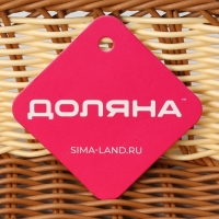 Корзинка для подачи овальная Доляна &laquo;Молочный шоколад&raquo;, 27&times;19 см, цвет молочный