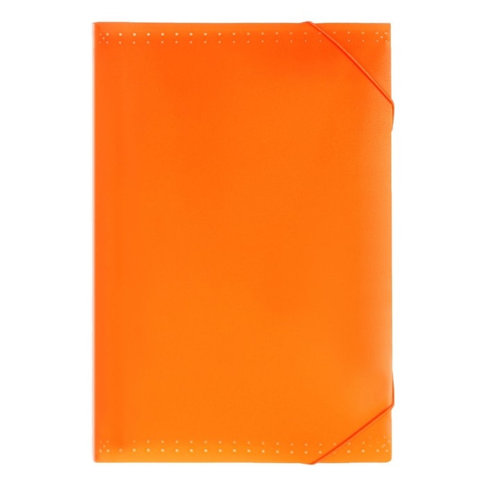 Папка картотека А4, Calligrata Папка картотека А4, Calligrata "Неон", 13 отделений, пластиковая, 700 мкм, оранжевая, резинка в цвет