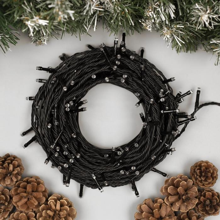 Гирлянда «Клип-лайт» 100 м, IP44, УМС, тёмная нить, 1000 LED, свечение синее, 8 режимов, 24 В, без БП Гирлянда «Клип-лайт» 100 м, IP44, УМС, тёмная нить, 1000 LED, свечение синее, 8 режимов, 24 В, без БП