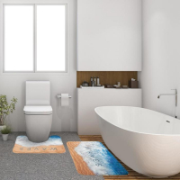 Набор ковриков для ванной Этель "Waves" 2 шт, 80х50 см, 50х40 см, велюр Набор ковриков для ванной Этель "Waves" 2 шт, 80х50 см, 50х40 см, велюр