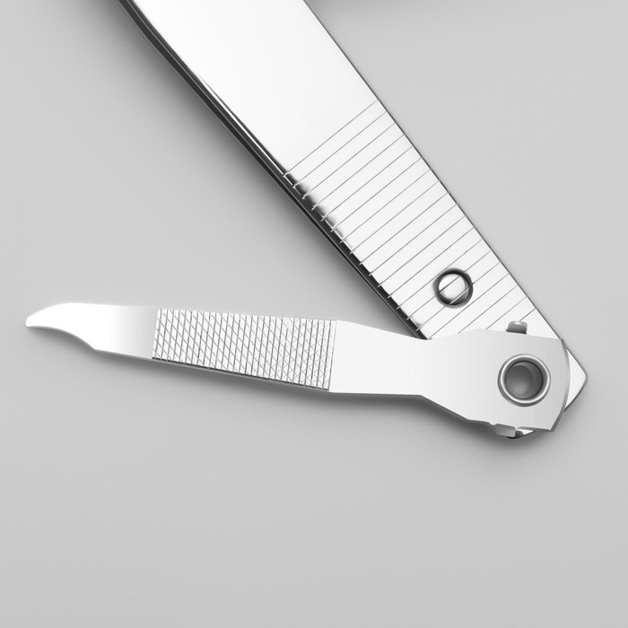 Кусачки - книпсер педикюрные, с пилкой, 8 см, на блистере, цвет серебристый Кусачки - книпсер педикюрные, с пилкой, 8 см, на блистере, цвет серебристый