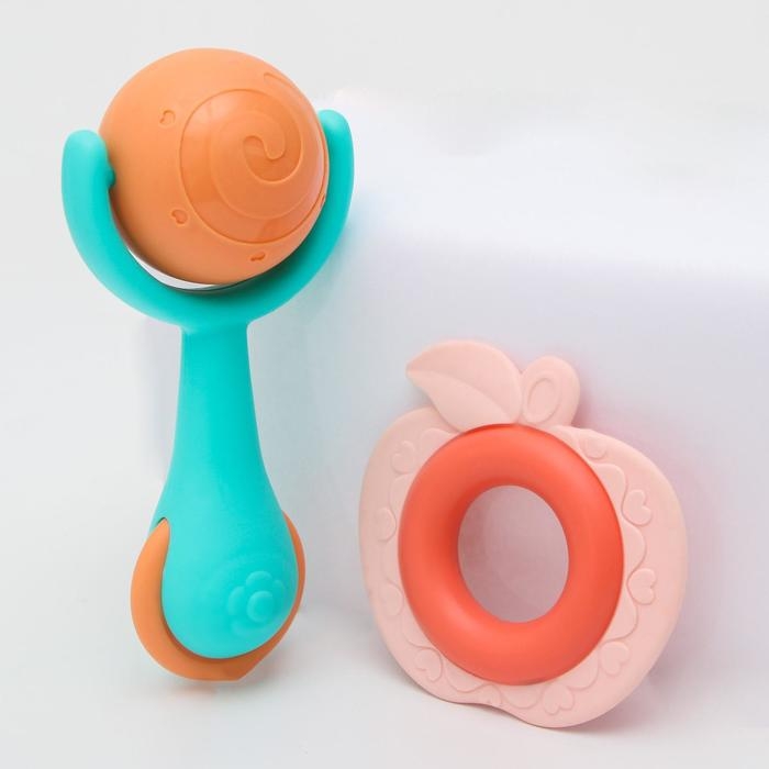 Набор погремушек с прорезывателем &laquo;Овощной микс&raquo;, 2 шт