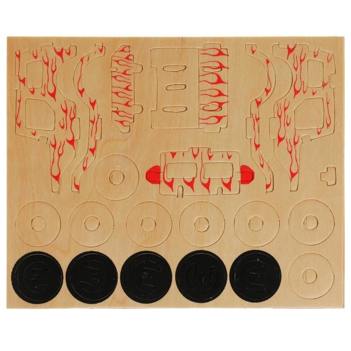 Конструктор деревянный &laquo;Внедорожник&raquo;, 40 деталей