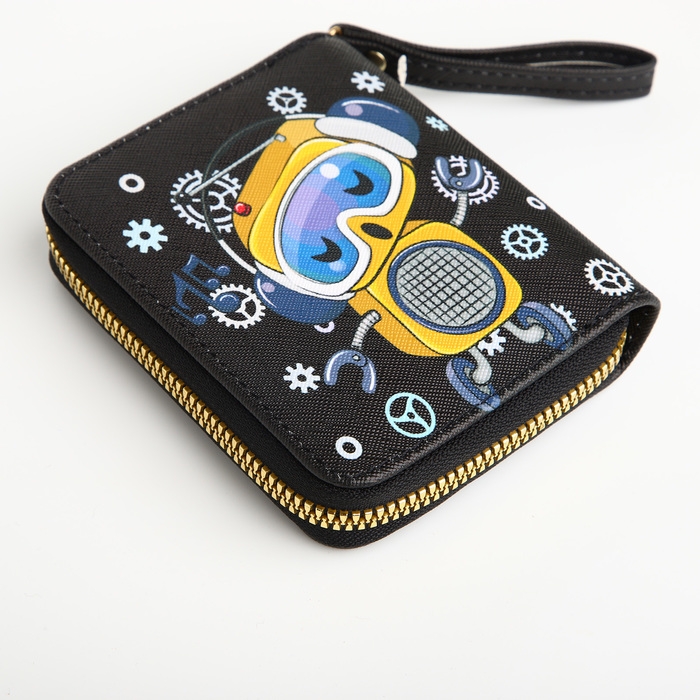 Кошелёк на молнии, цвет чёрный Кошелёк на молнии, цвет чёрный