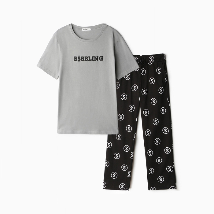 Пижама мужская KAFTAN Пижама мужская KAFTAN "Bubbling" размер 56, черный