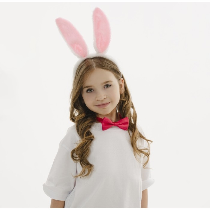 Карнавальный набор «Зайчишка», ушки, хвостик, бабочка, термопринт Карнавальный набор «Зайчишка», ушки, хвостик, бабочка, термопринт