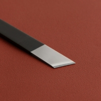 Нож для работы с кожей, скошенное лезвие, 12,5 &times; 1 см, цвет чёрный