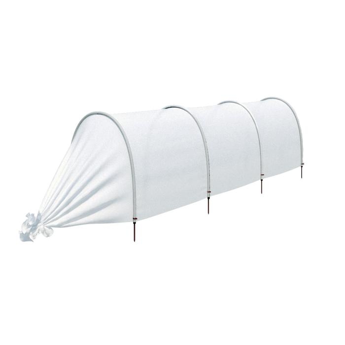 Парник прошитый, длина 3 м, 4 дуги из пластика, дуга L = 2 м, d = 20 мм, спанбонд 35 г/м&sup2;, &laquo;Ленивый&raquo;