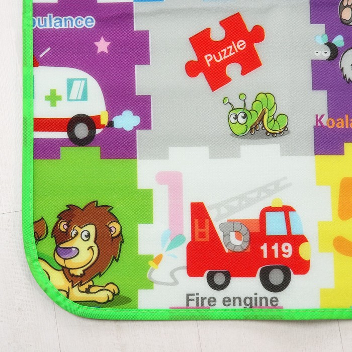 Игровой коврик для детей на фольгированной основе &laquo;Малыши зверята&raquo;, размер 180х150x0,5 см, Крошка Я