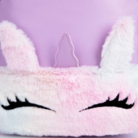 Рюкзак из искусственной кожи &laquo;Единорог&raquo;, с карманом из плюша, 27х23 х 10 см