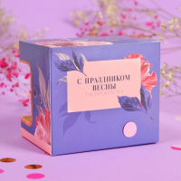 Подарочный набор «8 марта»: чай чёрный «ваниль и карамель» 50 г., кружка 300 мл. Подарочный набор «8 марта»: чай чёрный «ваниль и карамель» 50 г., кружка 300 мл.