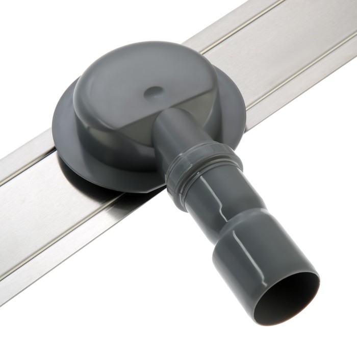 Трап ZEIN, c флaнцeм свободного вращения 360&deg;, 7х120 см, d=40/50 мм, нерж. сталь, сатин