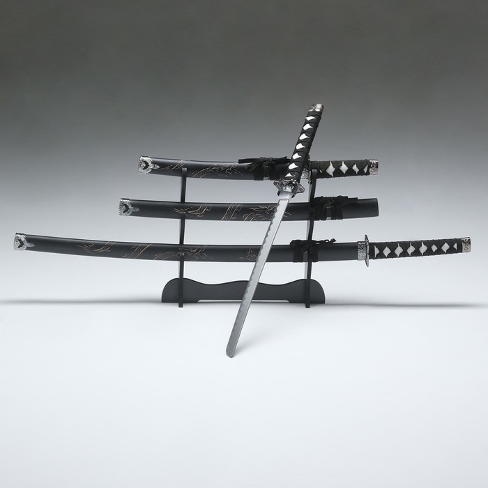 Сув. изделие катаны 3в1 на подставке, дракон 100см, 75см, 50см Сув. изделие катаны 3в1 на подставке, дракон 100см, 75см, 50см