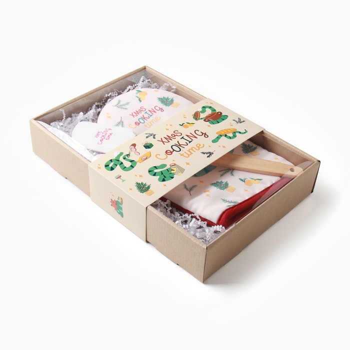 Набор подарочный Доляна XMAS: варежка-прихватка, лопатка силикон