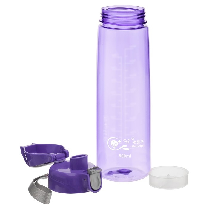 Бутылка для воды, 800 мл, Бутылка для воды, 800 мл, "Айви", сиреневая