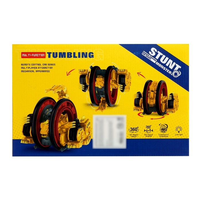 Машинка-перевёртыш &laquo;Скорпион&raquo;, работает от аккумулятора, цвет красный