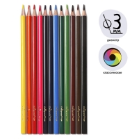 Карандаши 12 цветов TOP Calligrata, в картонной коробке, диаметр грифеля - 3мм, 5B Карандаши 12 цветов TOP Calligrata, в картонной коробке, диаметр грифеля - 3мм, 5B