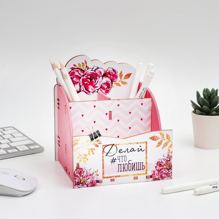 Органайзер для канцелярии «Пионы» Органайзер для канцелярии «Пионы»