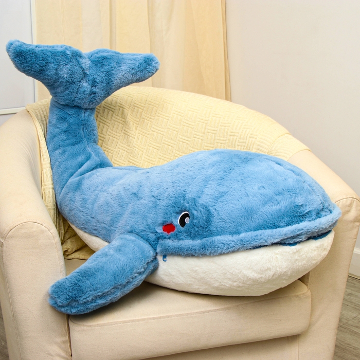 Мягкая игрушка «Кит», 90 см, рот на молнии Мягкая игрушка «Кит», 90 см, рот на молнии