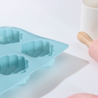 Форма для выпечки Доляна «Устрица», силикон, 30×17×2,6 см, 8 ячеек (7,2×6,2 см, цвет МИКС Форма для выпечки Доляна «Устрица», силикон, 30×17×2,6 см, 8 ячеек (7,2×6,2 см, цвет МИКС