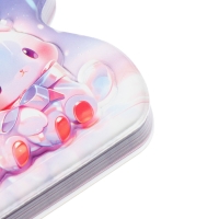 Записная книжка подарочная на гребне 80л,линия, цветной блок,обложка ПВХ 3D Зайка(10х10,5см) 10539 Записная книжка подарочная на гребне 80л,линия, цветной блок,обложка ПВХ 3D Зайка(10х10,5см) 10539