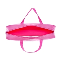 Папка с ручками текстиль А4, 350 х 265 x 80 мм, ПМД 4-22 "Аниме с пандами" (объемный 3D-рисунок с эффектом металлика)