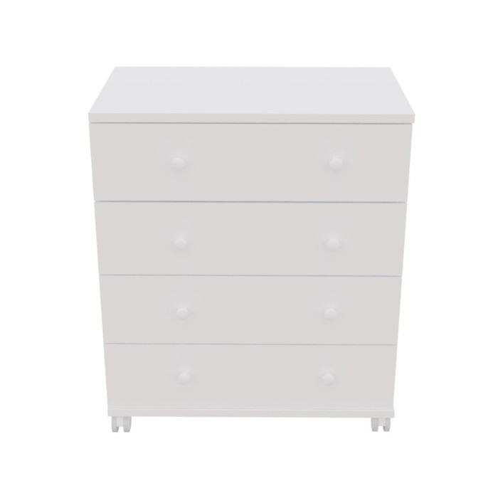 Комод пеленальный детский ИНКАНТО 800/4, 80х45х94 см., 4 ящика, цвет белый