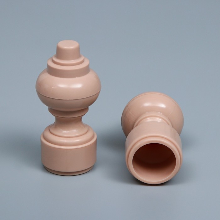 Карниз двухрядный, ширина 120 см, d=28 мм, пластиковые элементы, цвет дуб