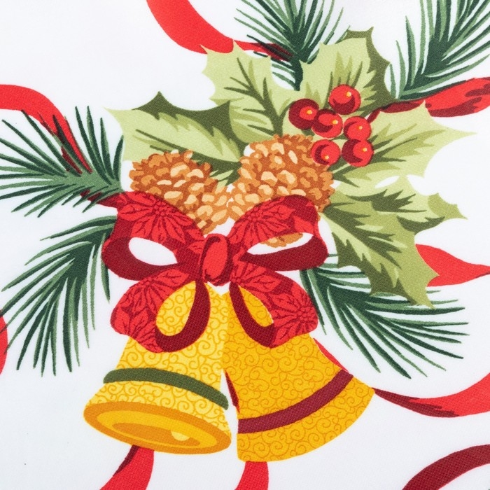 Скатерть новогодняя Доляна "Новогодние колокольчики" 145*260 +/- 2 см, 100% п/э