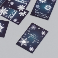 Бирка картон "Снежинка" набор 10 шт (5 видов) 4х6 см Бирка картон "Снежинка" набор 10 шт (5 видов) 4х6 см