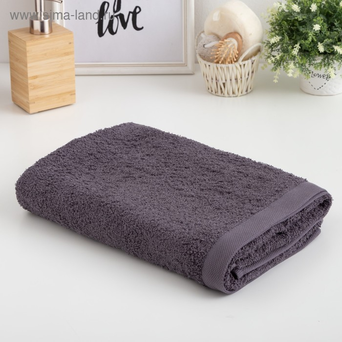 Полотенце махровое Этель «Терри» 70x140 см, серый Полотенце махровое Этель «Терри» 70x140 см, серый