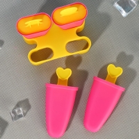 Форма для мороженого Доляна &laquo;Кьют&raquo;, 11&times;6&times;12 см, 4 ячейки, цвет прозрачный