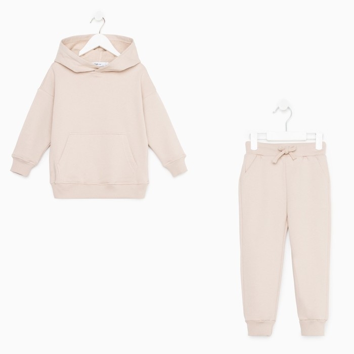 Костюм детский (худи, брюки) KAFTAN Костюм детский (худи, брюки) KAFTAN "Basic line", размер 32 (110-116), цвет кофейный