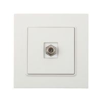 Розетка телевизионная одноместная TOT Elegant, скрытая, белая Розетка телевизионная одноместная TOT Elegant, скрытая, белая