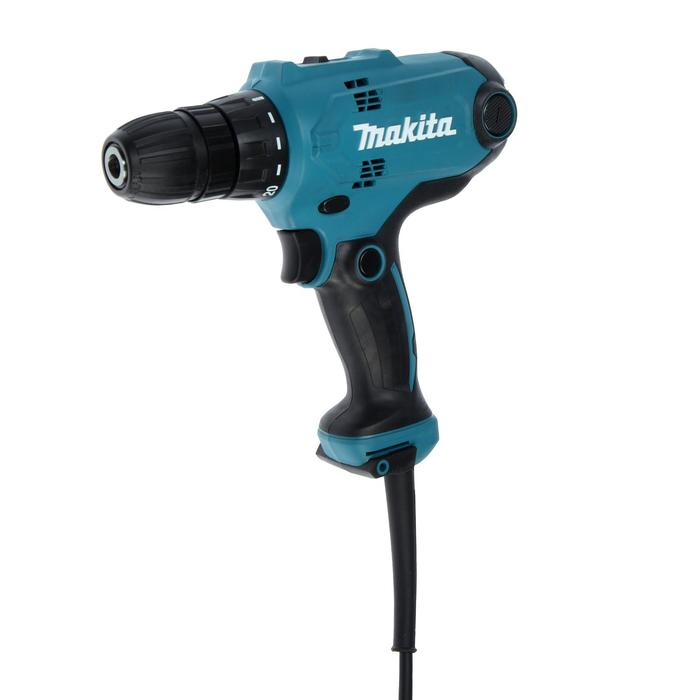 Дрель-шуруповерт сетевая Makita DF0300, 320 Вт, 2 скорости, 450/1500 об/мин, 56 Нм, реверс Дрель-шуруповерт сетевая Makita DF0300, 320 Вт, 2 скорости, 450/1500 об/мин, 56 Нм, реверс