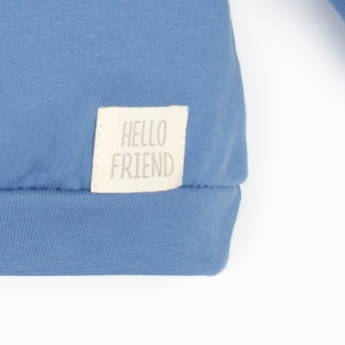 Костюм: толстовка и брюки Крошка Я BASIC LINE, рост 62-68 см, синий Костюм: толстовка и брюки Крошка Я BASIC LINE, рост 62-68 см, синий